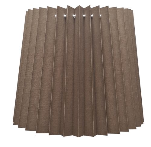 plissé cylinder 15x15x21 KP taupe bomuld uden låg